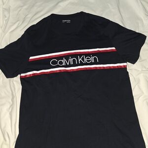 Calvin‎ Klein Black Tee with Red and White Accents